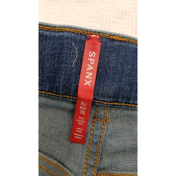 SPANX Pull On   Medium Seamed Front Wide Leg in Vintage Indigo Jeans Sz XL/ P - Picture 7 of 8